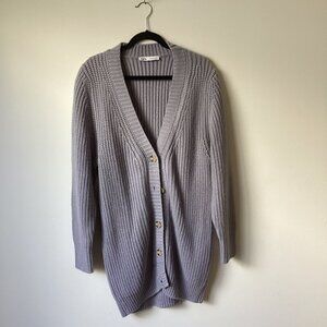 Zara long cardigan fisherman's knit